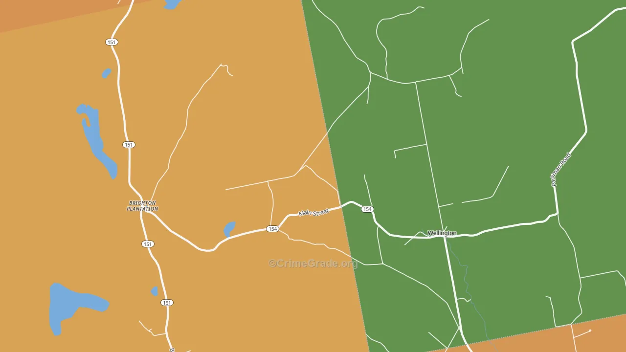 Hutchins Corner, ME Map of Assault Rates