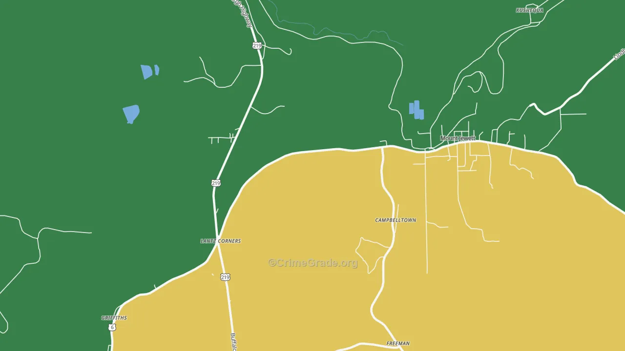 Hutchins, PA Map of Assault Rates