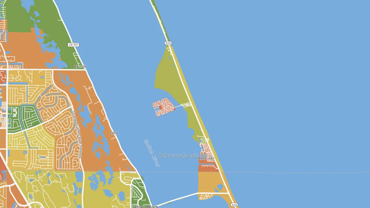 Hutchinson Island South, FL Map of Assault Rates