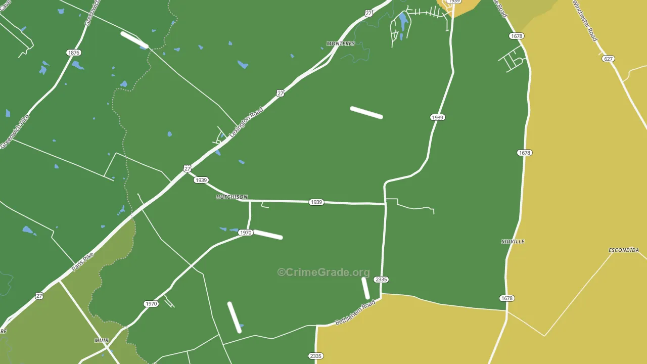 Hutchison, KY Map of Assault Rates