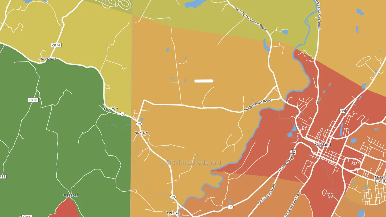 Hutton, MD Map of Assault Rates
