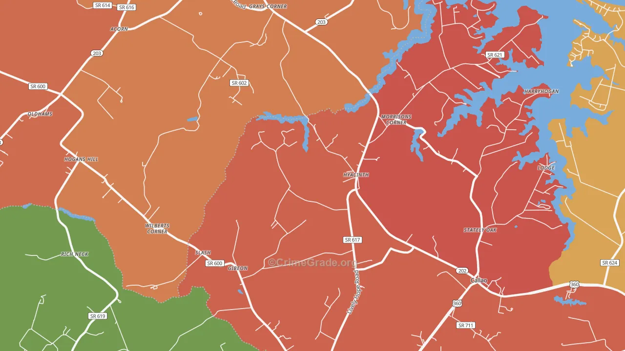Hyacinth, VA Map of Assault Rates