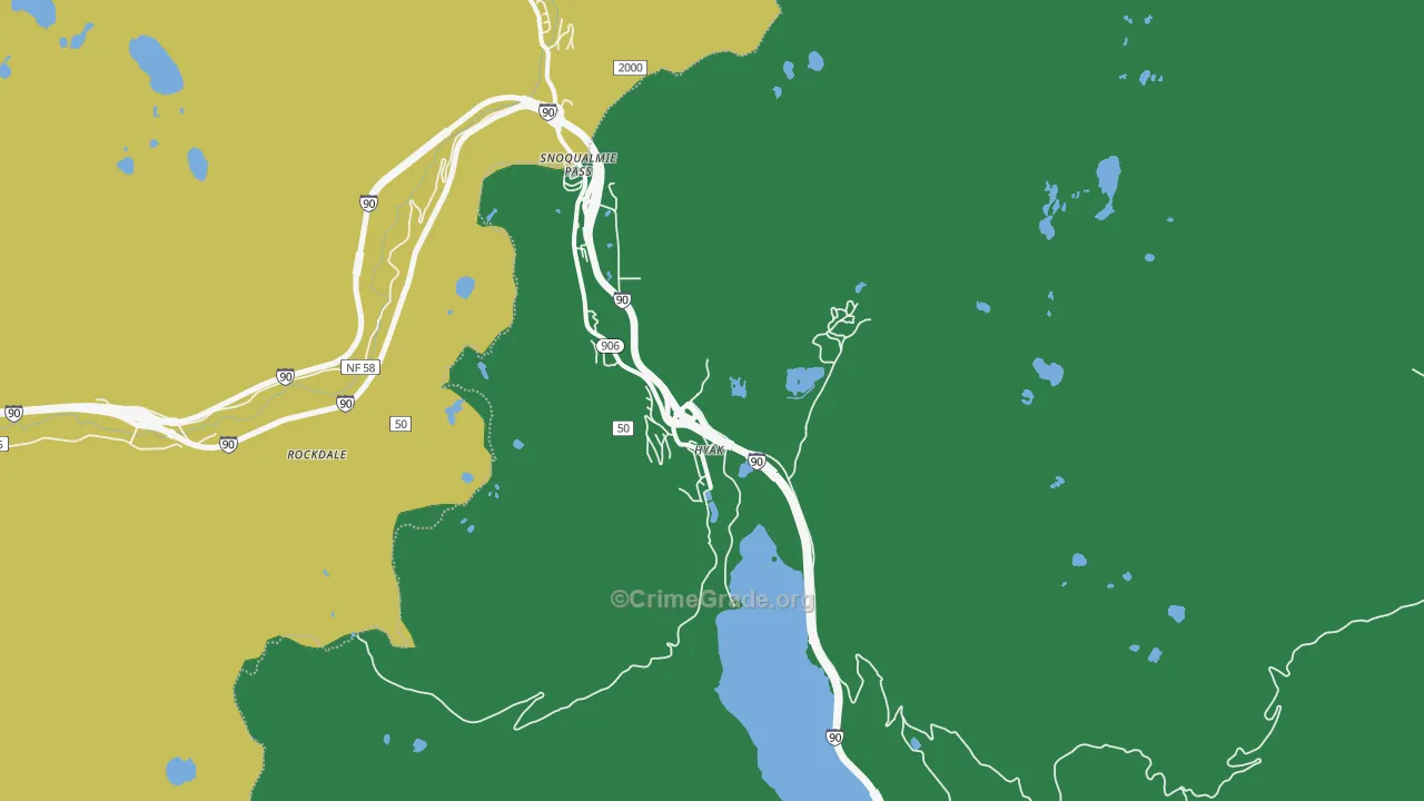Hyak, WA Map of Assault Rates