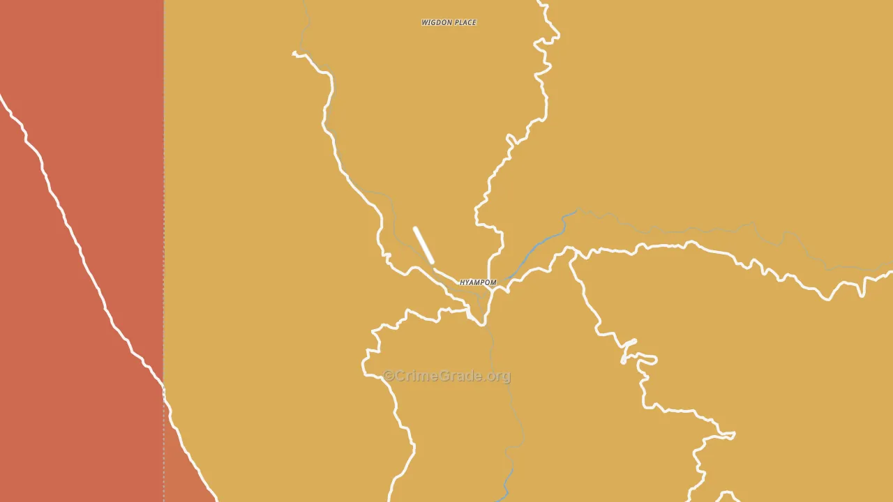 Hyampom, CA Map of Assault Rates