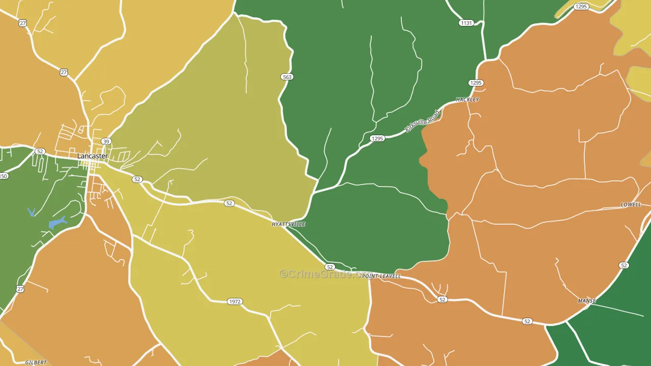 Hyattsville, KY Map of Assault Rates