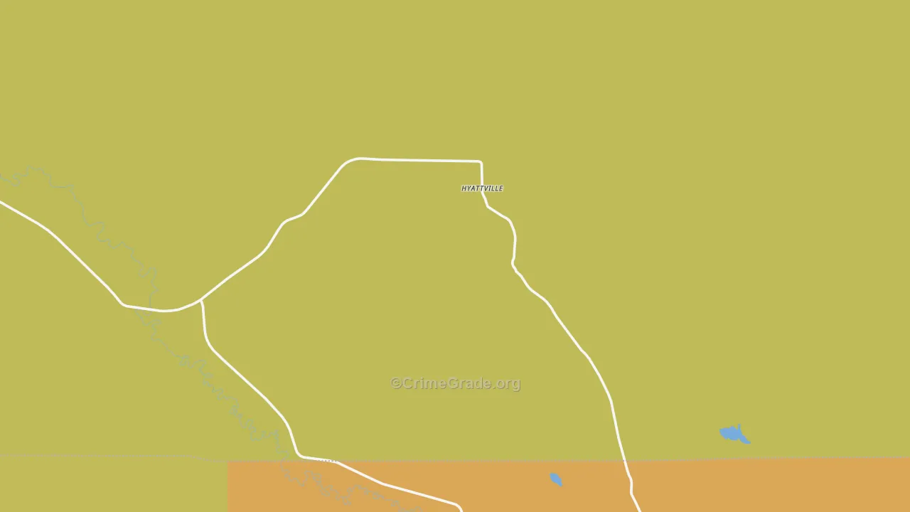 Hyattville, WY Map of Assault Rates