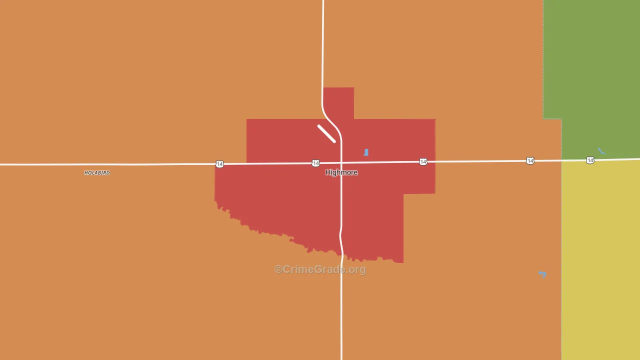 Hyde County, SD Map of Assault Rates