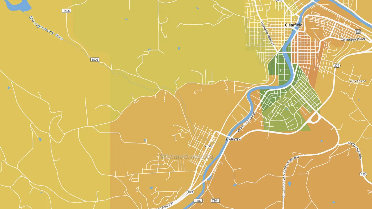 Hyde, PA Map of Assault Rates