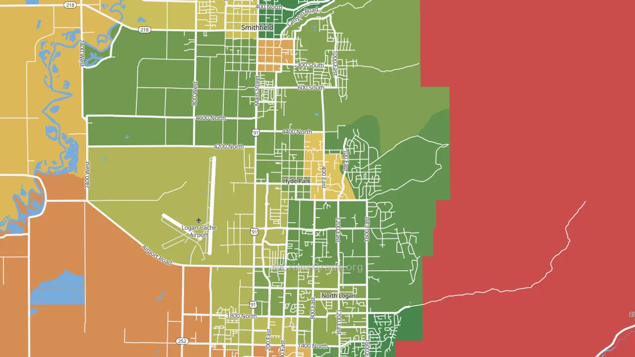 Hyde Park, UT Map of Assault Rates