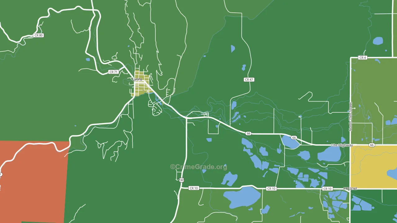 Hygiene, CO Map of Assault Rates