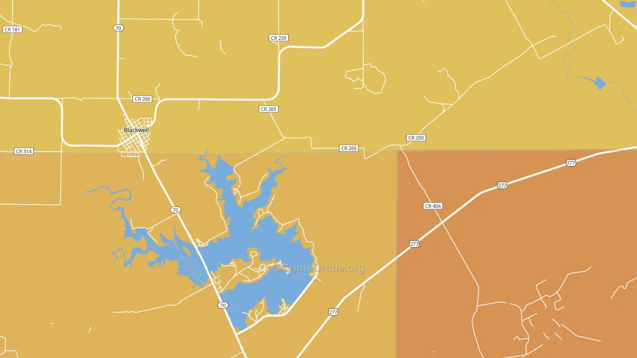 Hylton, TX Map of Assault Rates