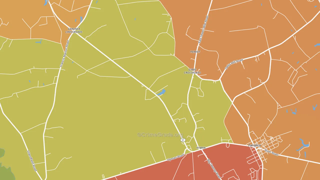 Hyman, SC Map of Assault Rates