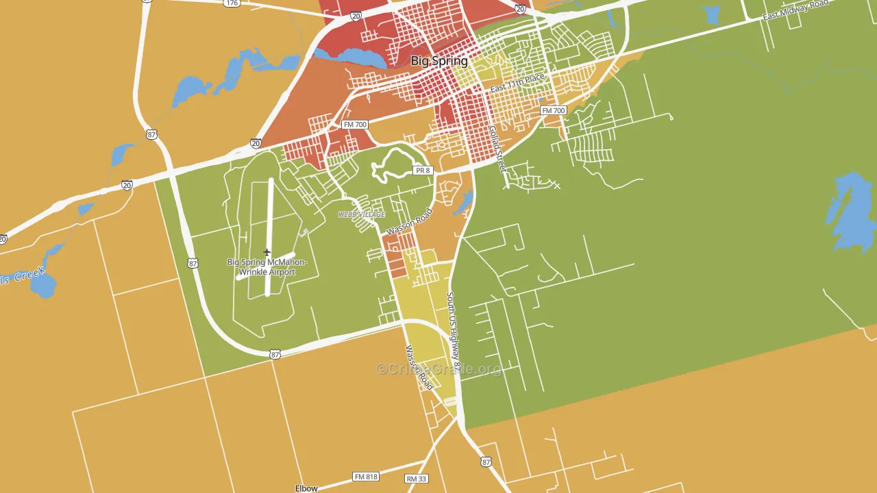 Hyman, TX Map of Assault Rates