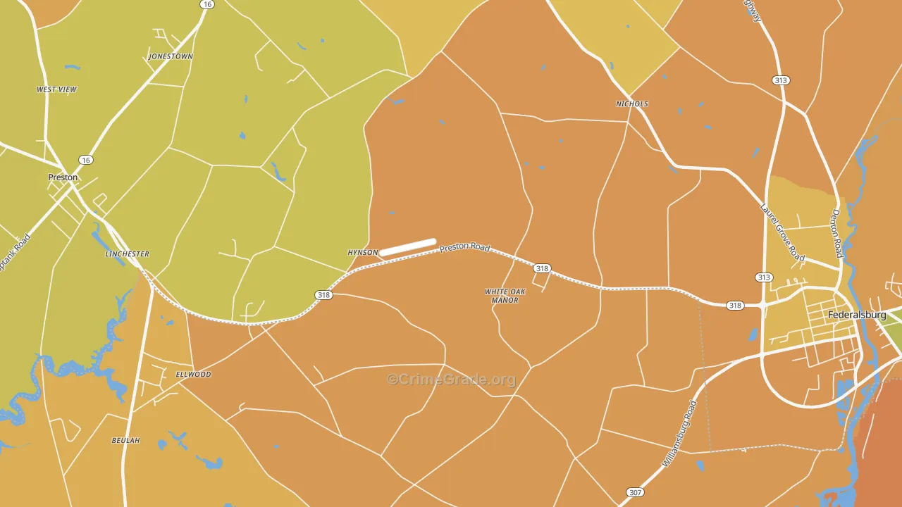 Hynson, MD Map of Assault Rates