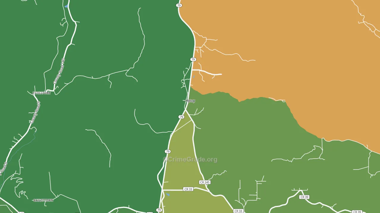 Hytop, AL Map of Assault Rates