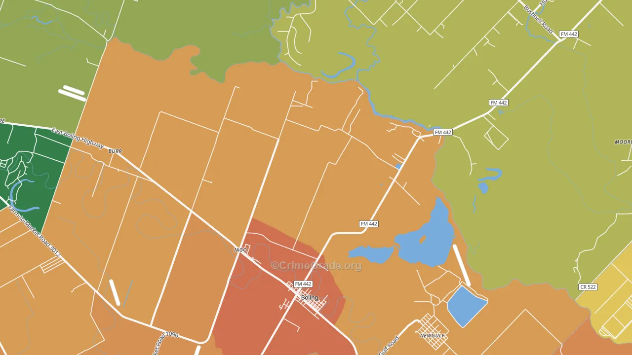 Iago, TX Map of Assault Rates