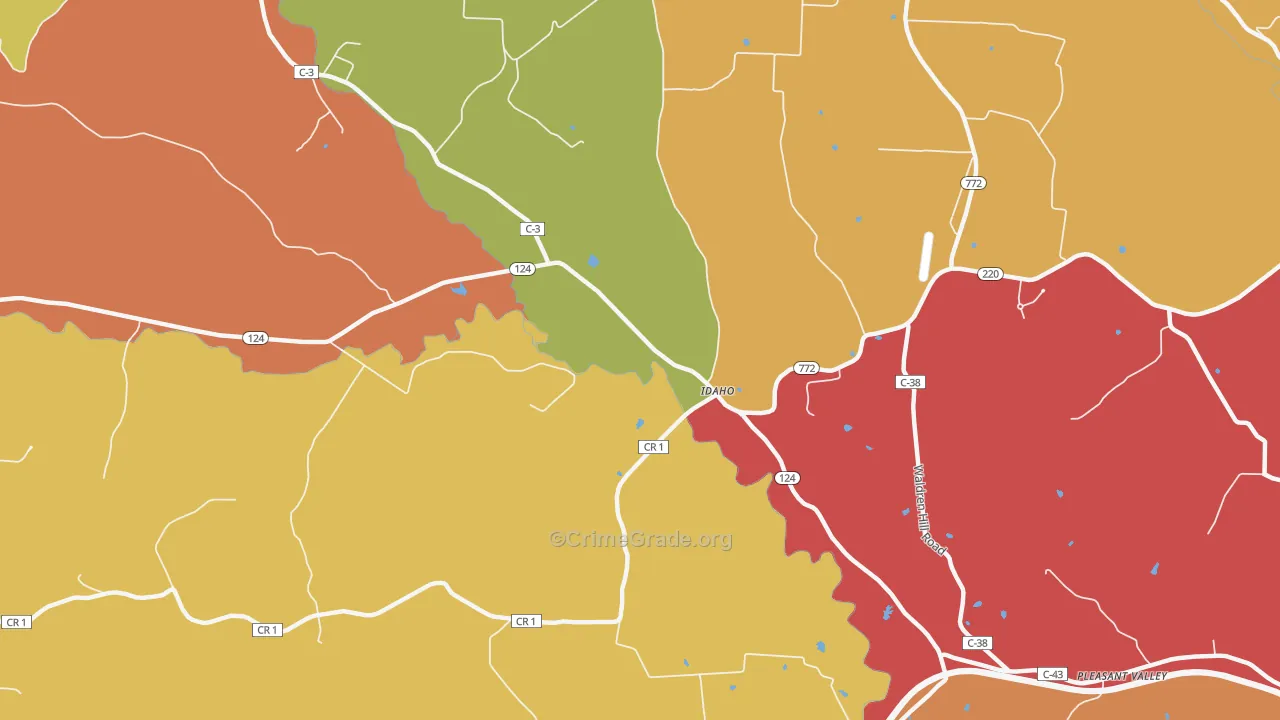 Idaho, OH Map of Assault Rates