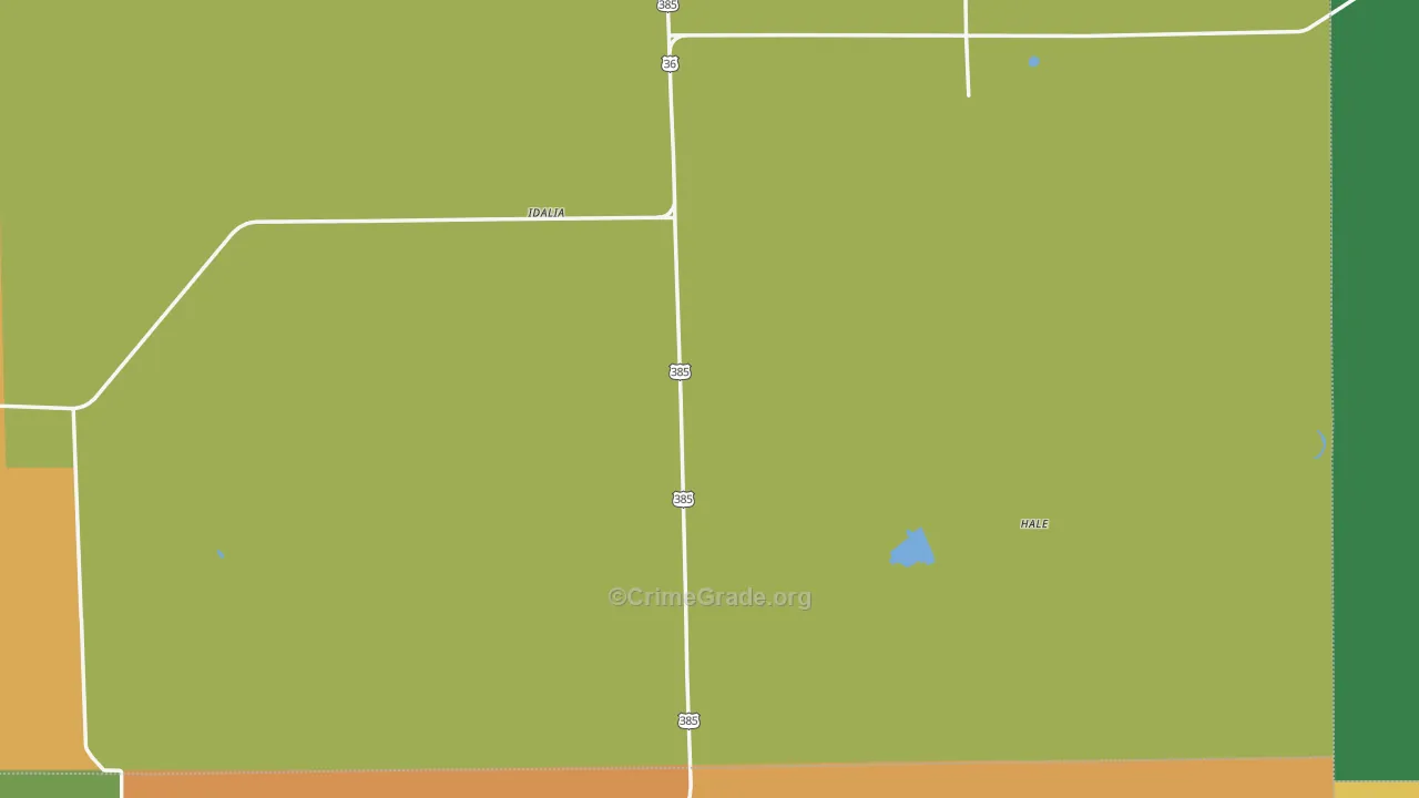 Idalia, CO Map of Assault Rates
