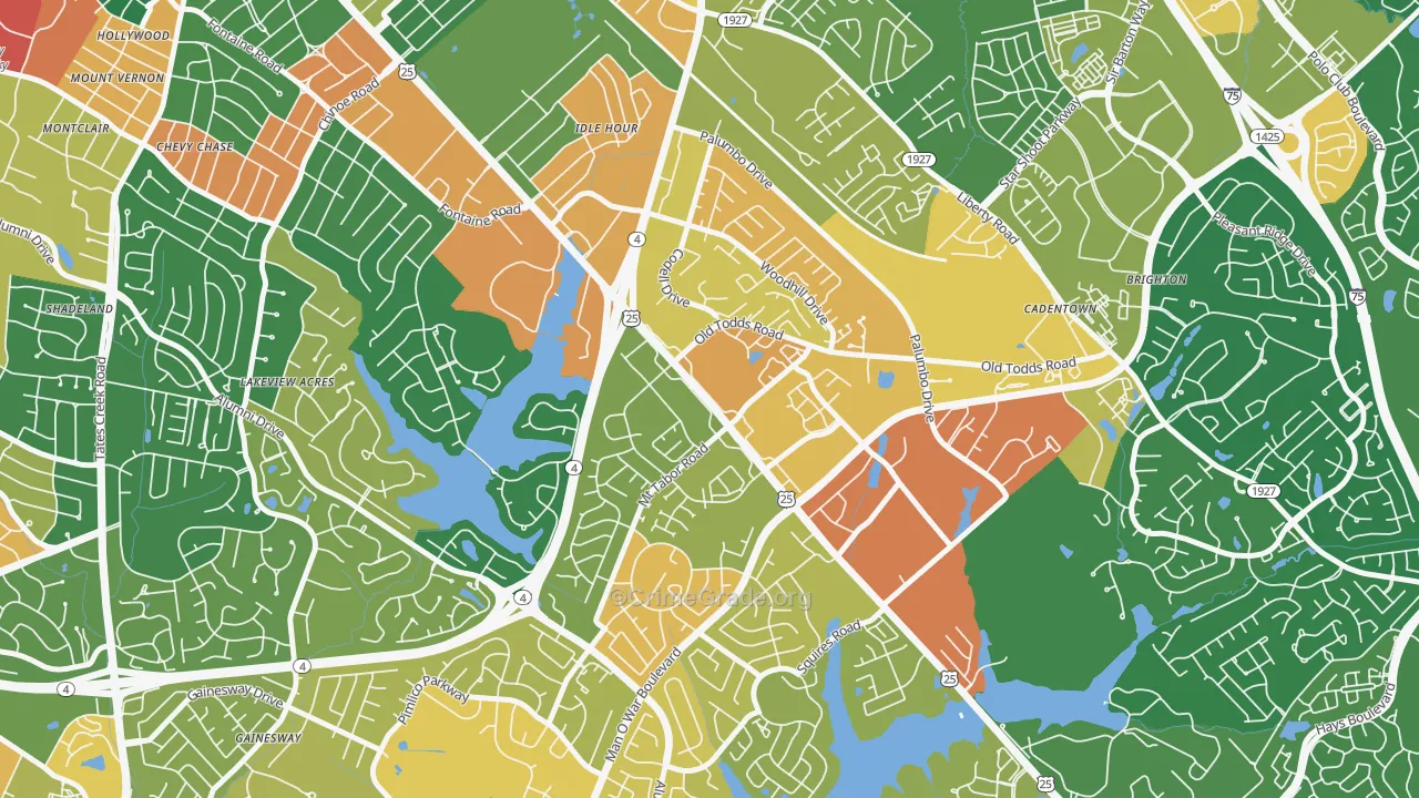 Idle Hour, Lexington, KY Map of Assault Rates