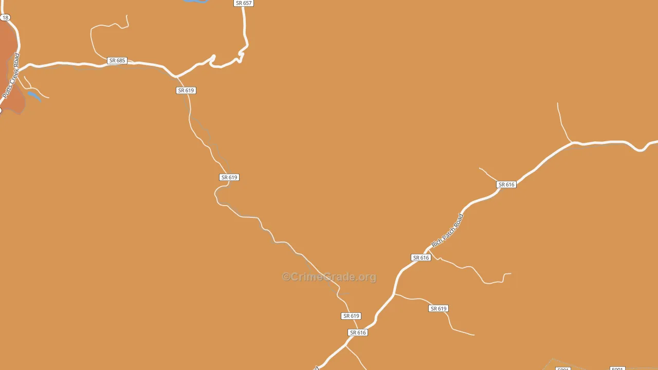 Idlewilde, VA Map of Assault Rates