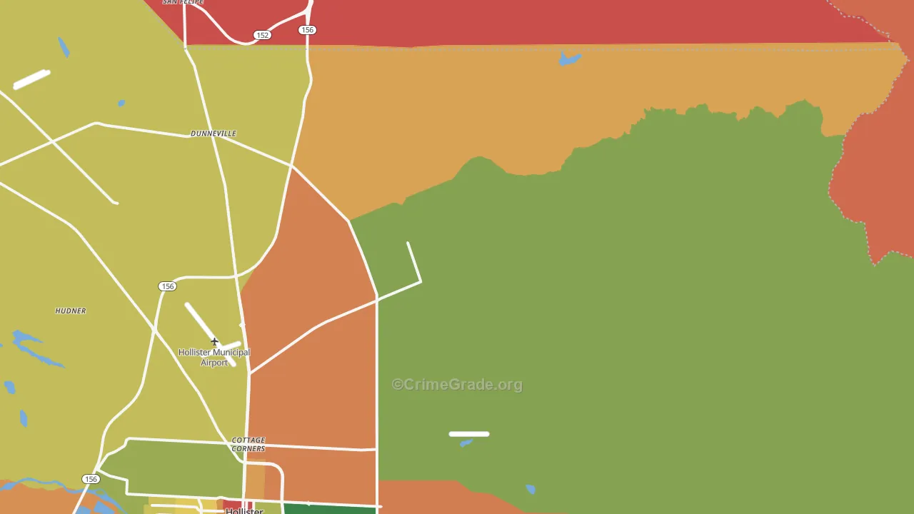 Idria, CA Map of Assault Rates