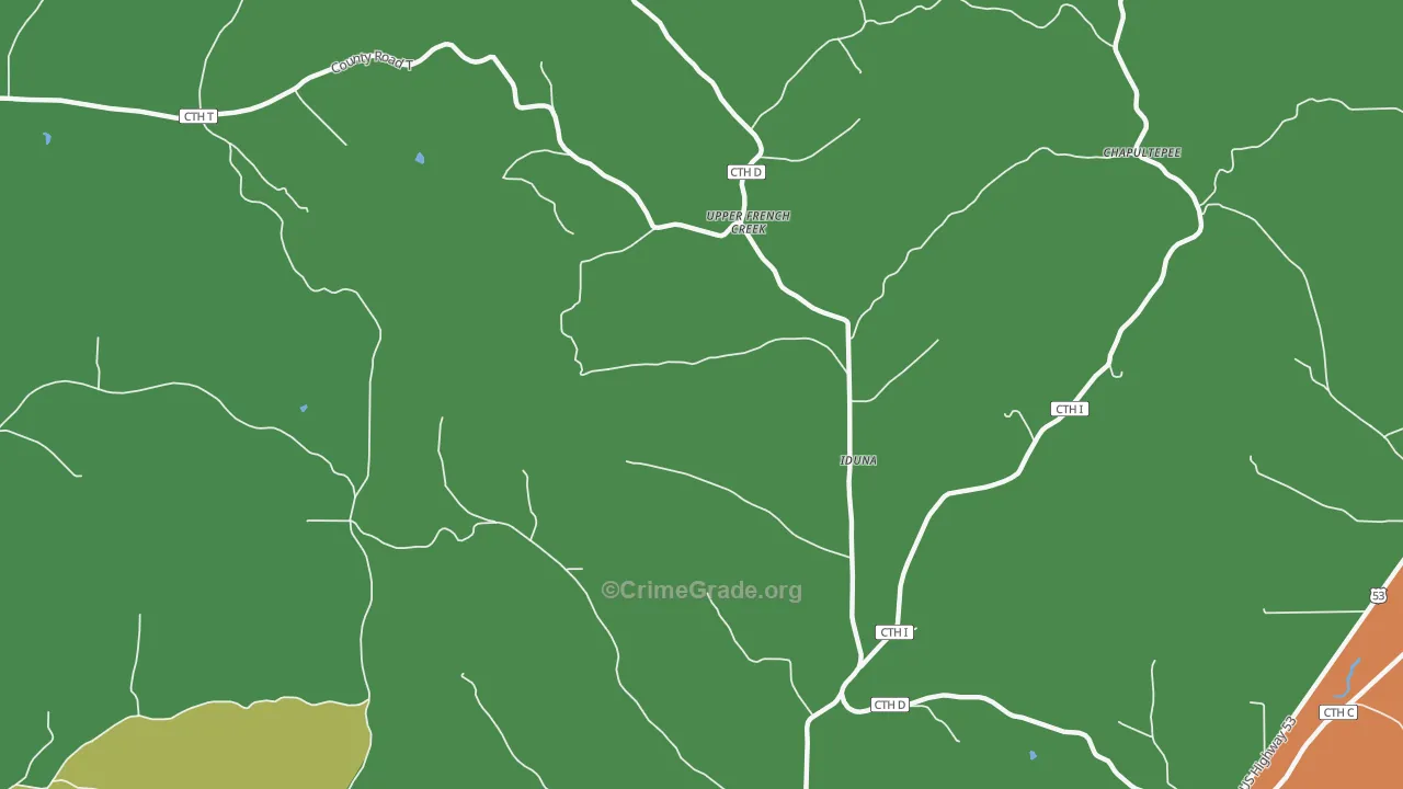 Iduna, WI Map of Assault Rates
