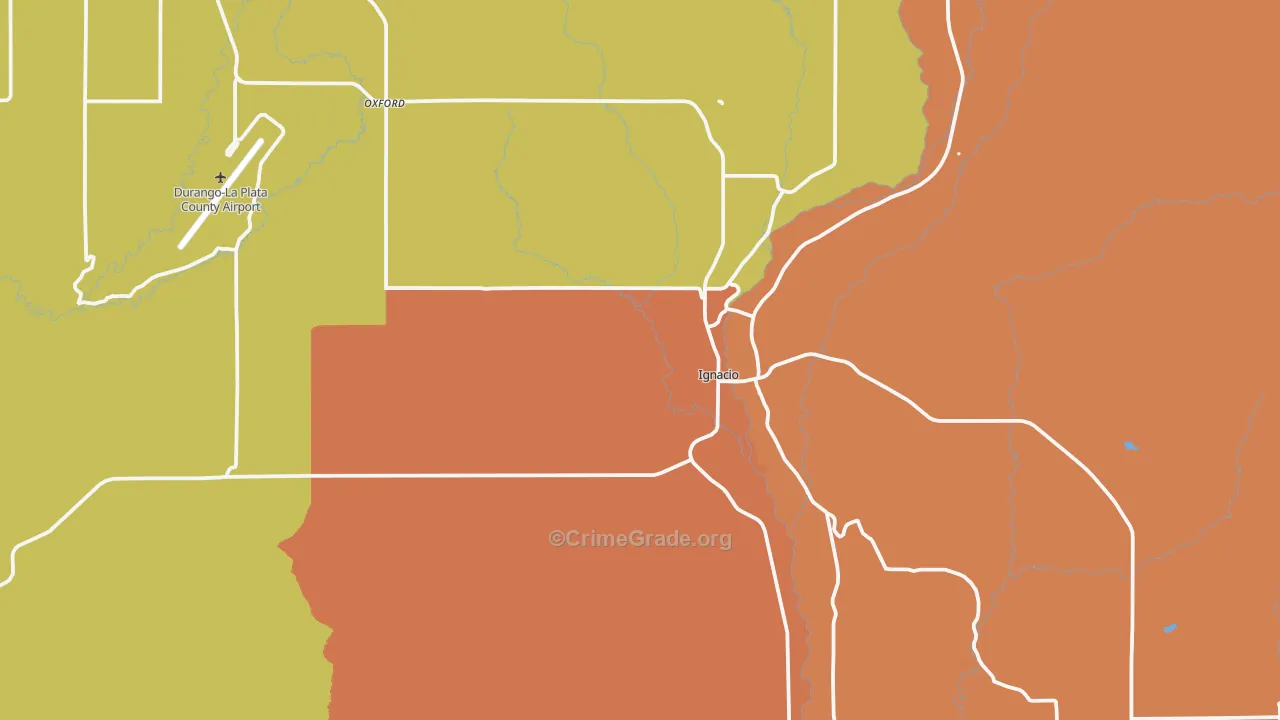 Ignacio, CO Map of Assault Rates