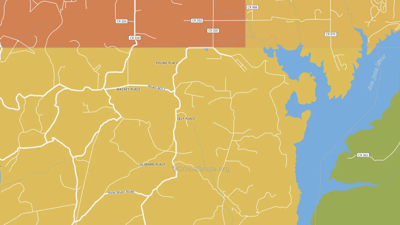 Ignacio, NM Map of Assault Rates