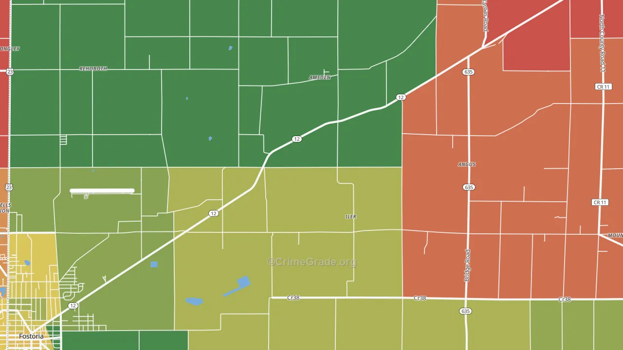 Iler, OH Map of Assault Rates