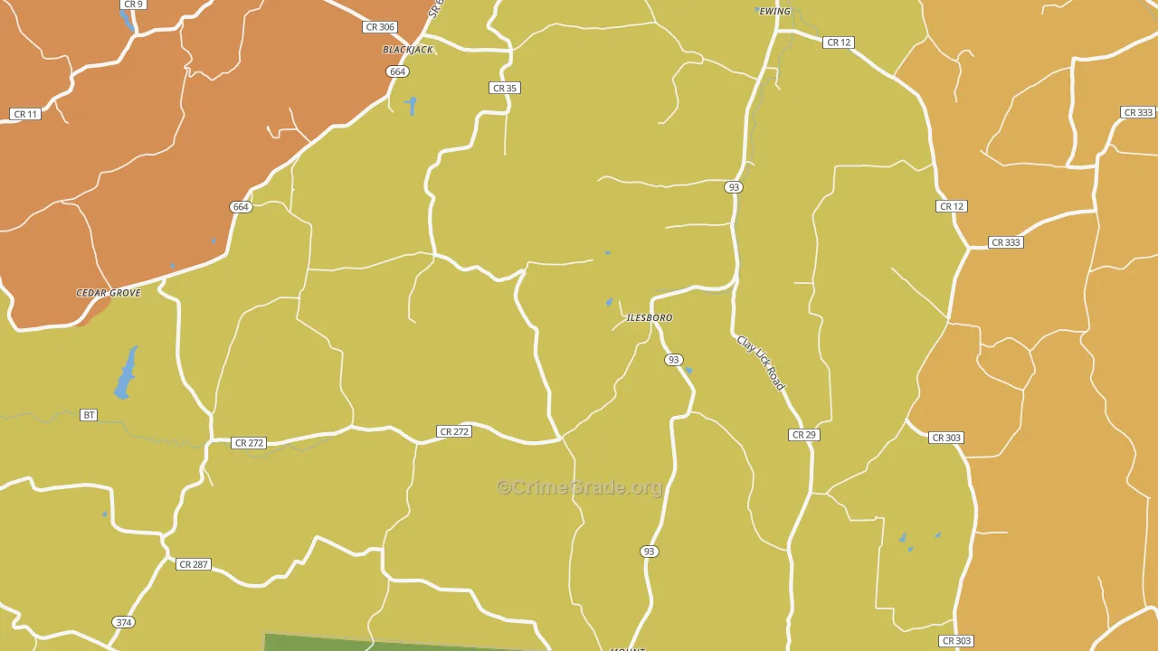 Ilesboro, OH Map of Assault Rates