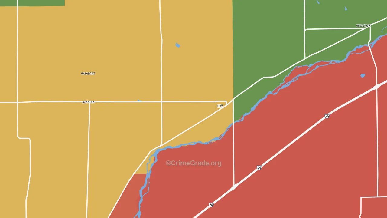 Iliff, CO Map of Assault Rates