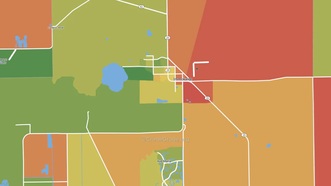 Immokalee, FL Map of Assault Rates