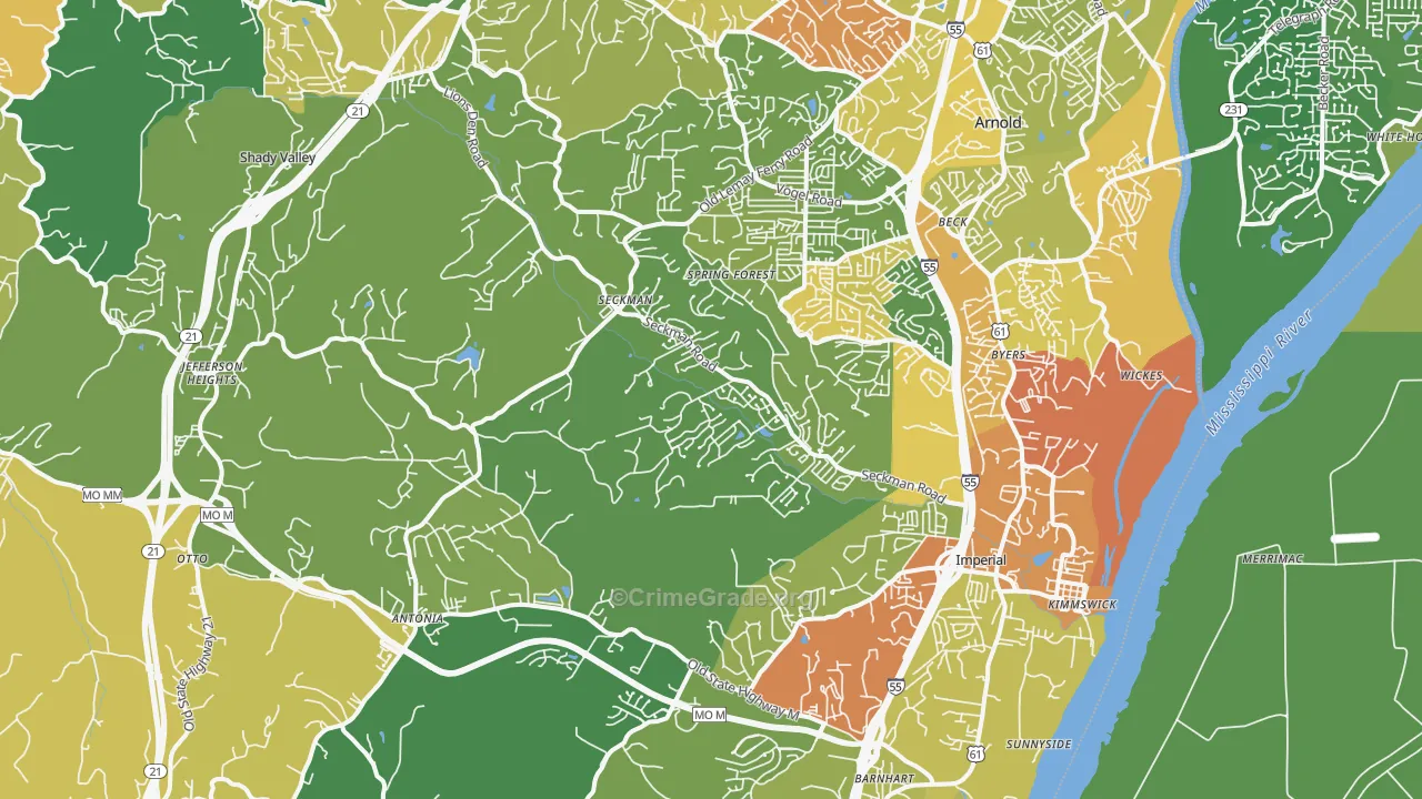 Imperial, MO Map of Assault Rates