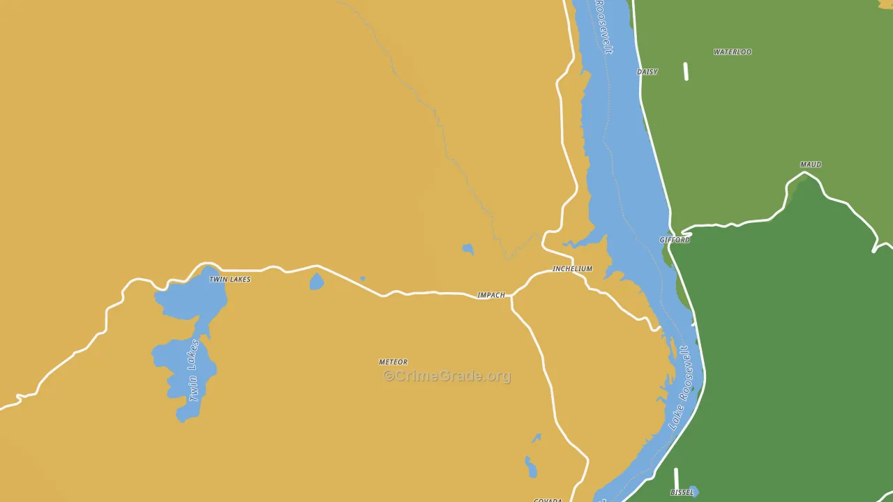 Inchelium, WA Map of Assault Rates