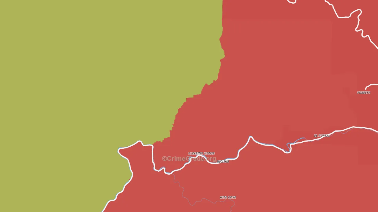 Incline, CA Map of Assault Rates