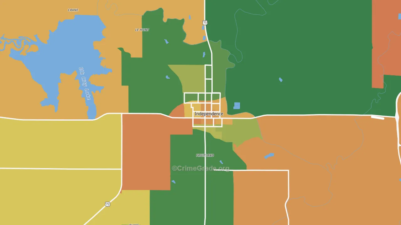 Independence, KS Map of Assault Rates