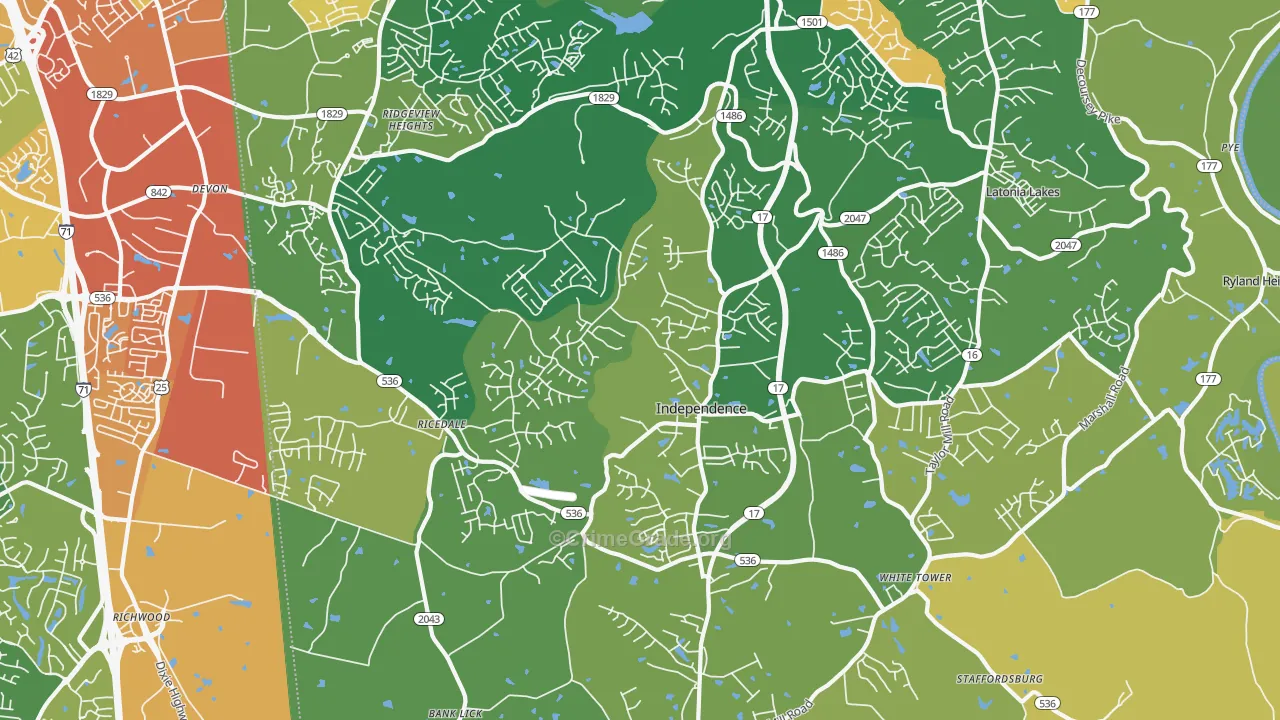 Independence, KY Map of Assault Rates