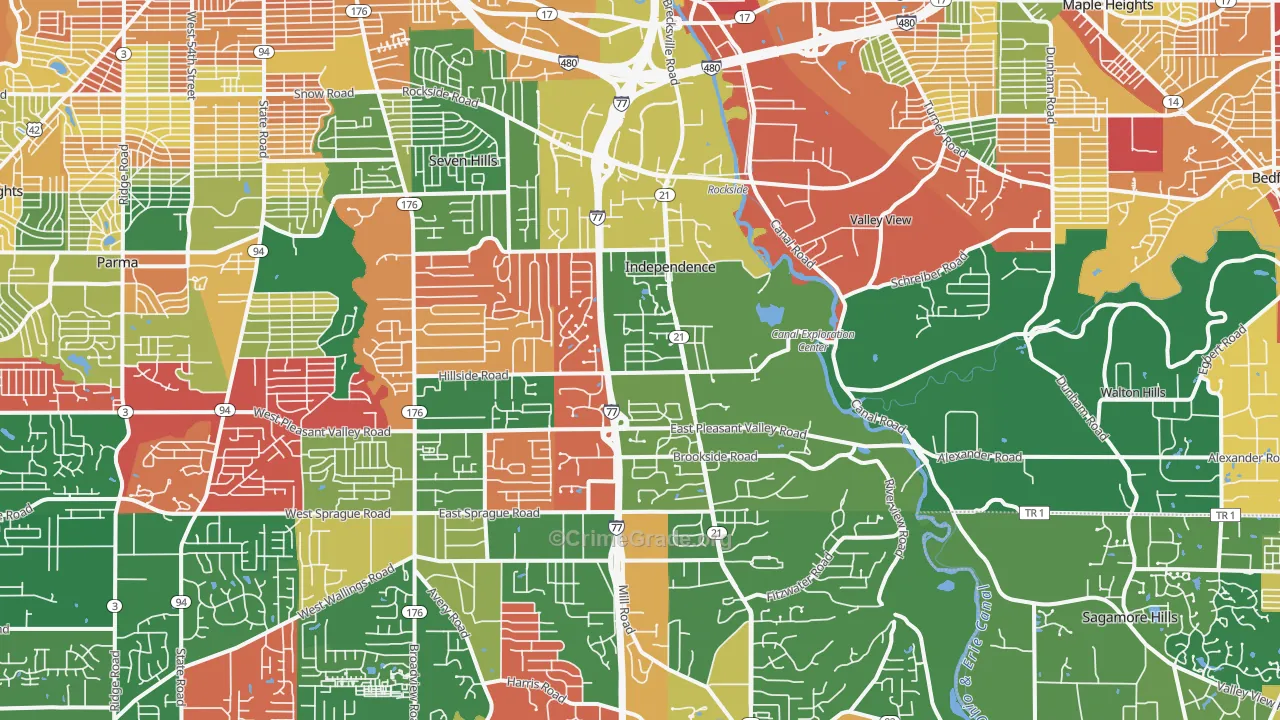 Independence, OH Map of Assault Rates