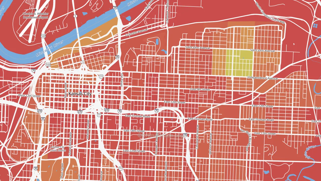 Independence Plaza, Kansas City, MO Map of Assault Rates