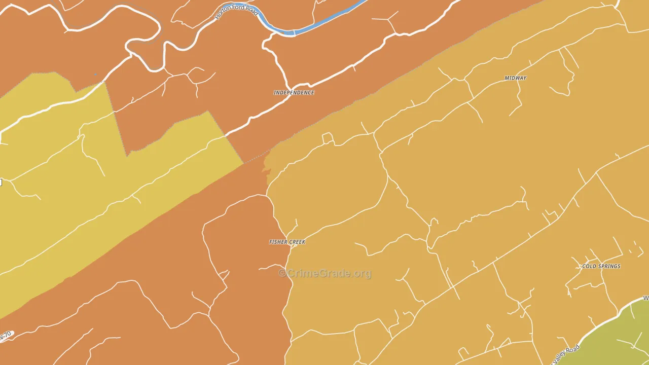 Independence, TN Map of Assault Rates
