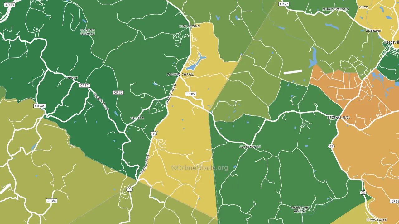 Independence, WV Map of Assault Rates