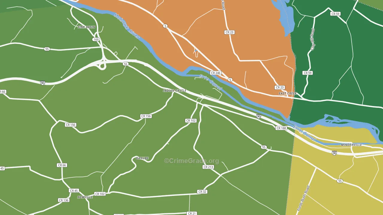 Indian Castle, NY Map of Assault Rates