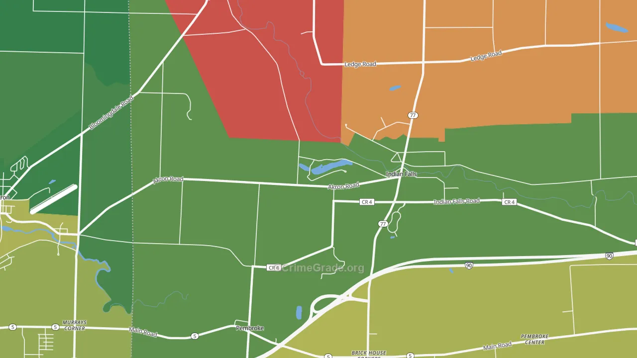 Indian Falls, NY Map of Assault Rates