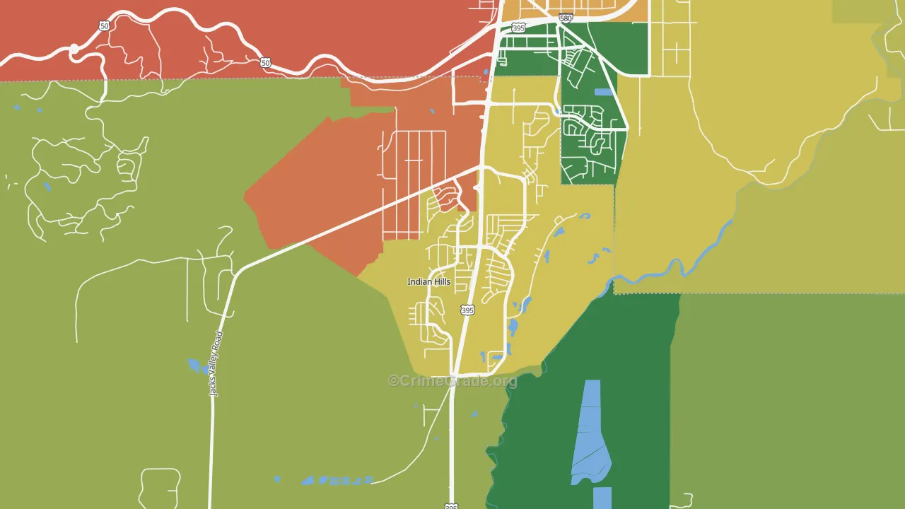 Indian Hills, NV Map of Assault Rates