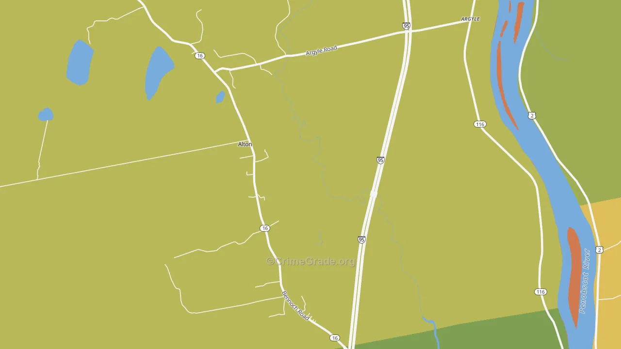 Indian Island Penobscot Indian Reservation, ME Map of Assault Rates