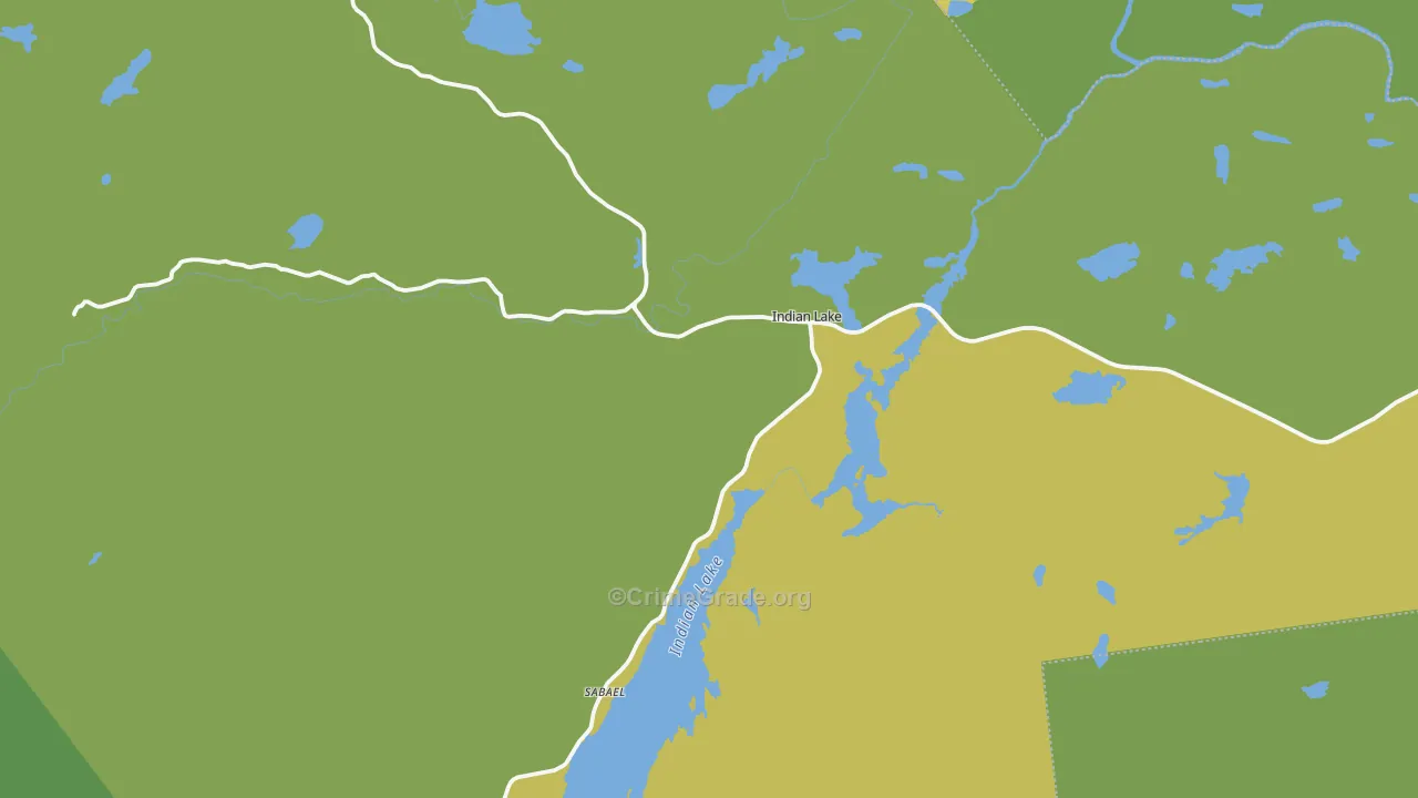 Indian Lake, NY Map of Assault Rates