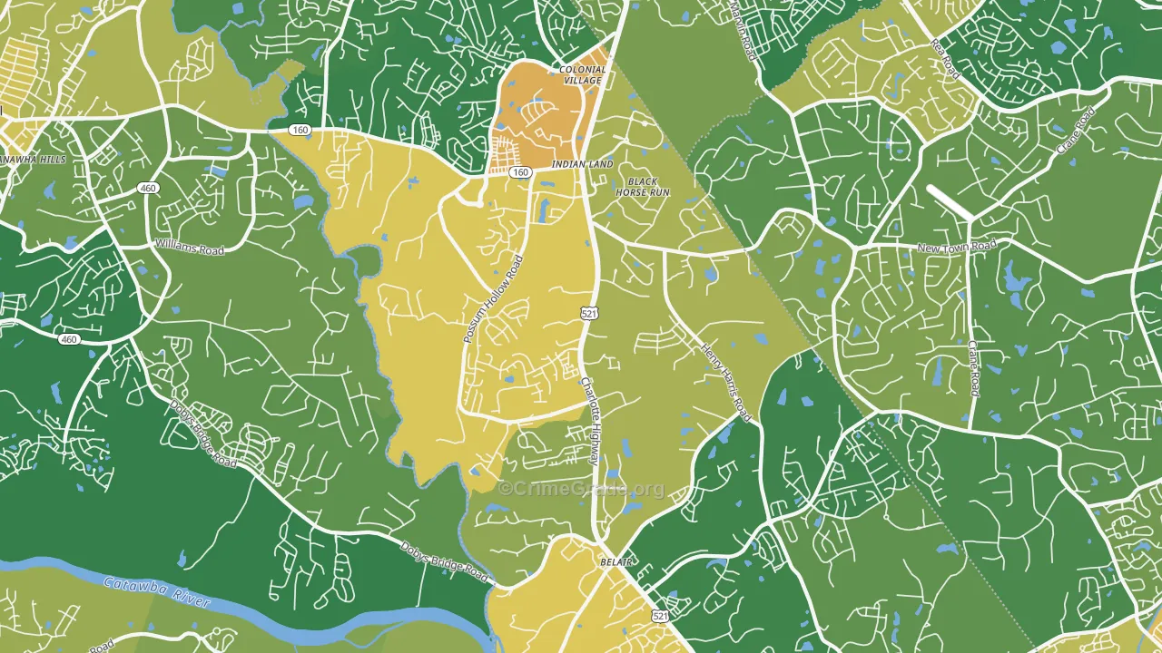 Indian Land, SC Map of Assault Rates