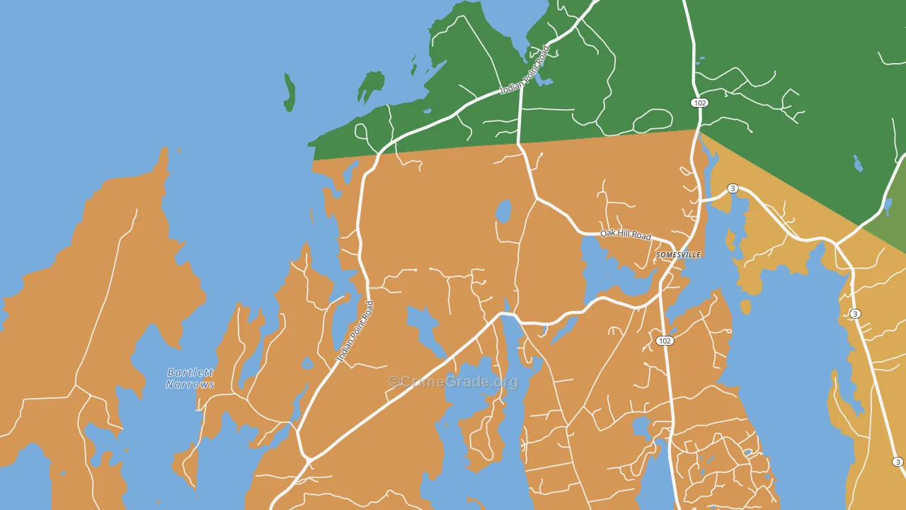 Indian Point, ME Map of Assault Rates