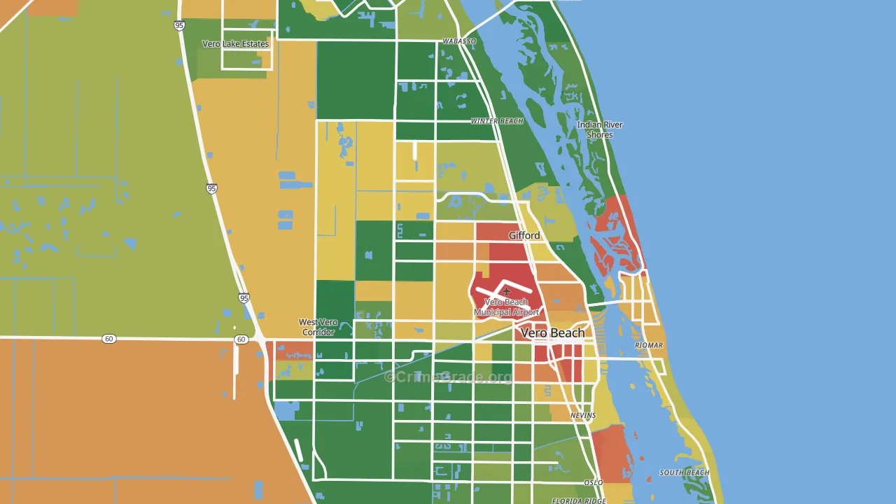Indian River County, FL Map of Assault Rates