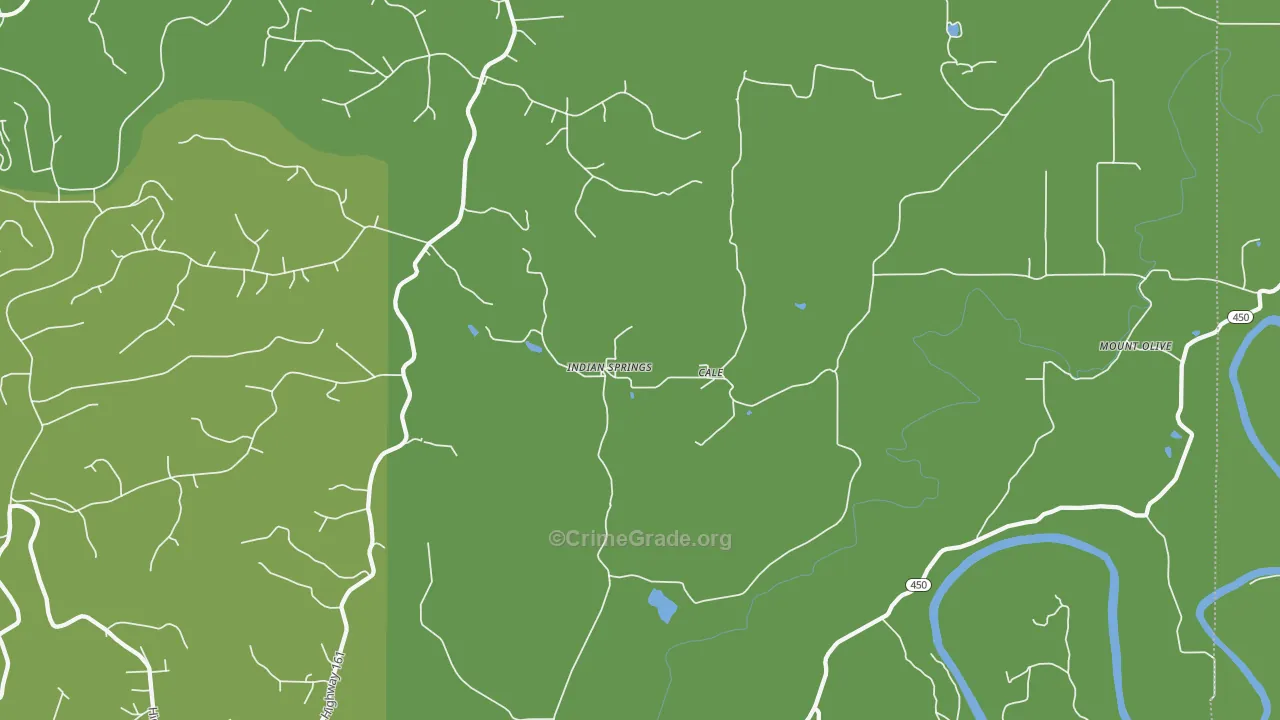 Indian Springs, IN Map of Assault Rates